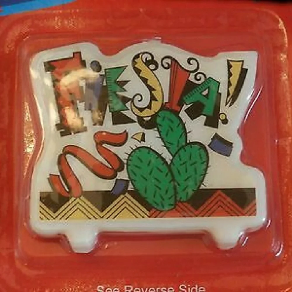 4 Fiesta Cake Topper Candles Party Supplies